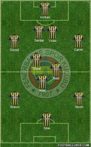 Fenerbahçe SK Formation 2012
