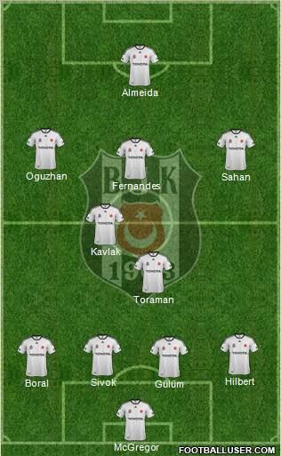 Besiktas JK Formation 2012