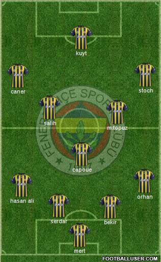 Fenerbahçe SK Formation 2012