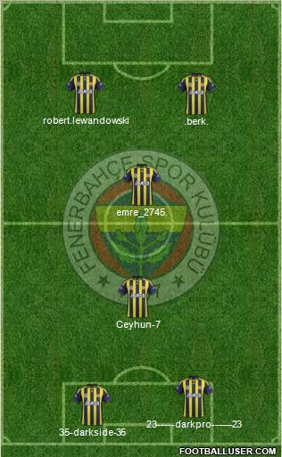 Fenerbahçe SK Formation 2012