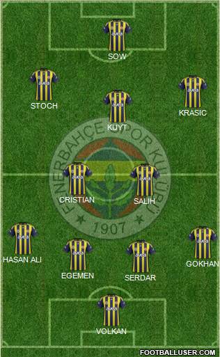 Fenerbahçe SK Formation 2012
