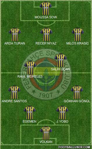 Fenerbahçe SK Formation 2012