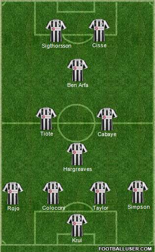 Newcastle United Formation 2012