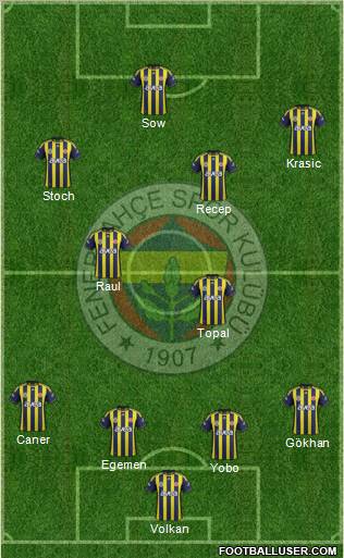 Fenerbahçe SK Formation 2012