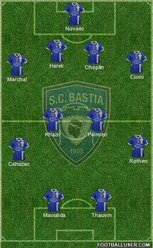 Sporting Club Bastia Formation 2012
