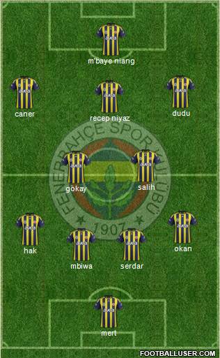 Fenerbahçe SK Formation 2012
