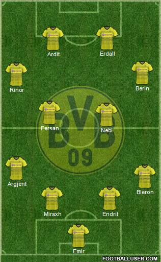 Borussia Dortmund Formation 2012