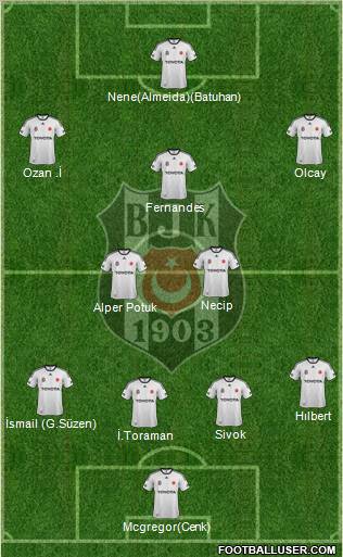 Besiktas JK Formation 2012