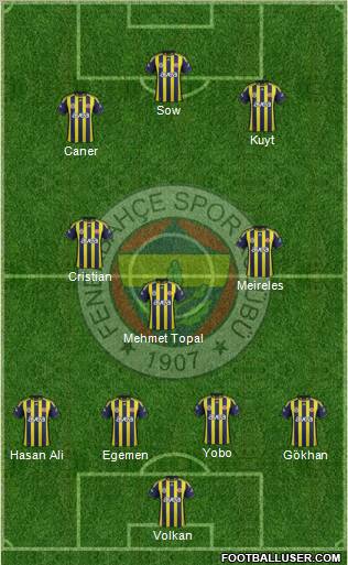Fenerbahçe SK Formation 2012