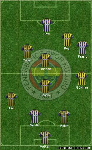 Fenerbahçe SK Formation 2012