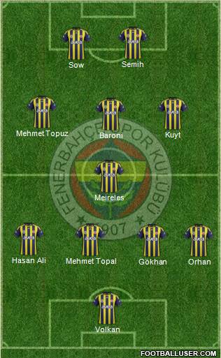 Fenerbahçe SK Formation 2012