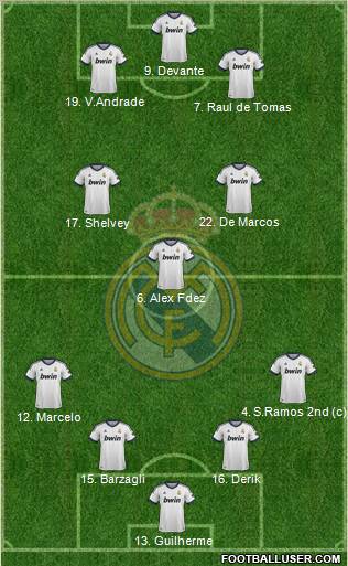 Real Madrid C.F. Formation 2012
