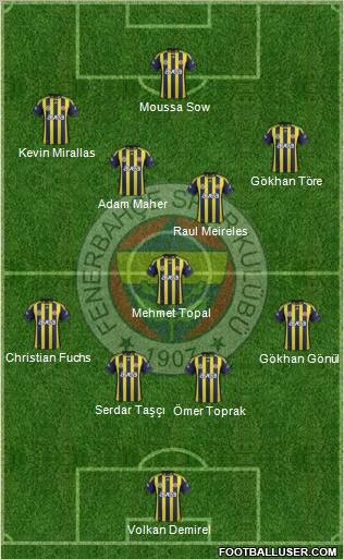 Fenerbahçe SK Formation 2012