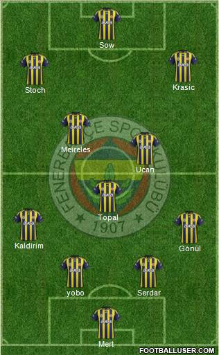 Fenerbahçe SK Formation 2012