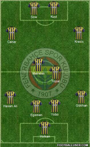 Fenerbahçe SK Formation 2012