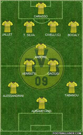 Borussia Dortmund Formation 2012
