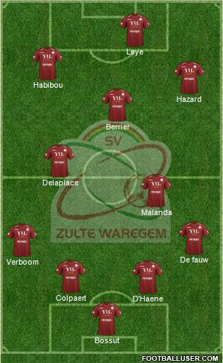 SV Zulte Waregem Formation 2012