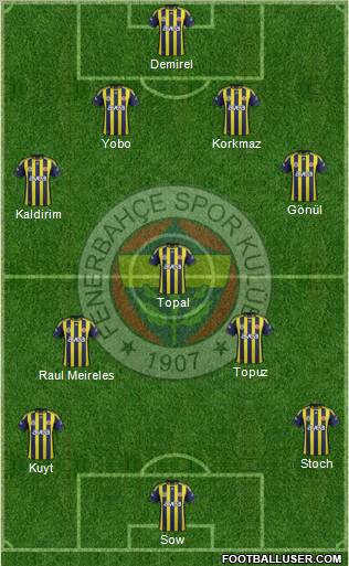 Fenerbahçe SK Formation 2012