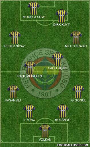 Fenerbahçe SK Formation 2012