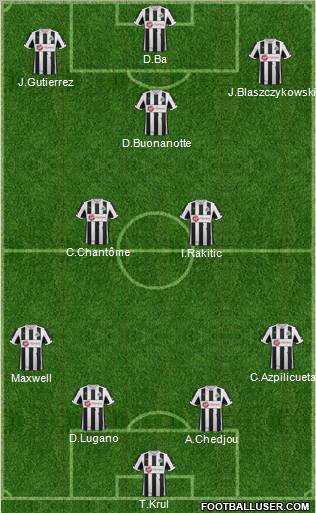 Newcastle United Formation 2012