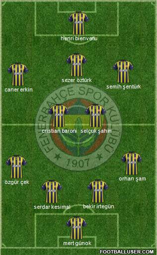 Fenerbahçe SK Formation 2012