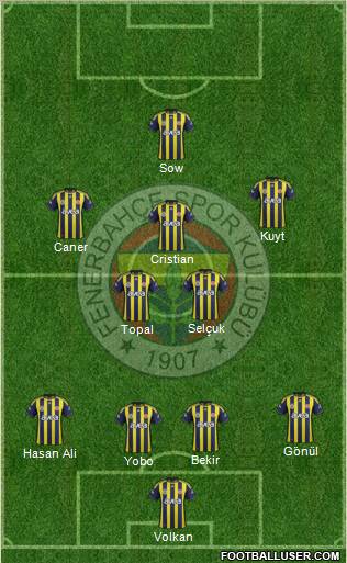 Fenerbahçe SK Formation 2012