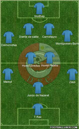 Asociación Atlética Durazno Fútbol Club Formation 2012
