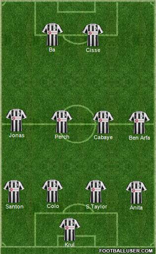 Newcastle United Formation 2012