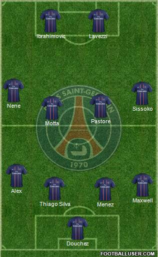 Paris Saint-Germain Formation 2012
