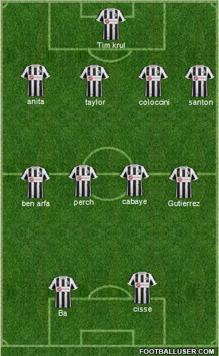 Newcastle United Formation 2012