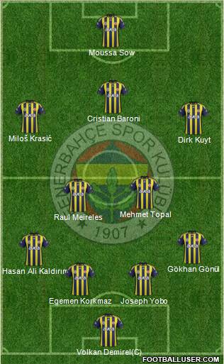 Fenerbahçe SK Formation 2012