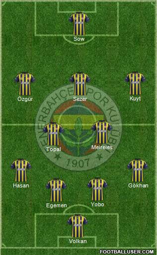 Fenerbahçe SK Formation 2012