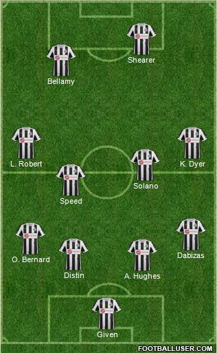 Newcastle United Formation 2012