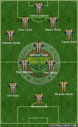 Fenerbahçe SK Formation 2012