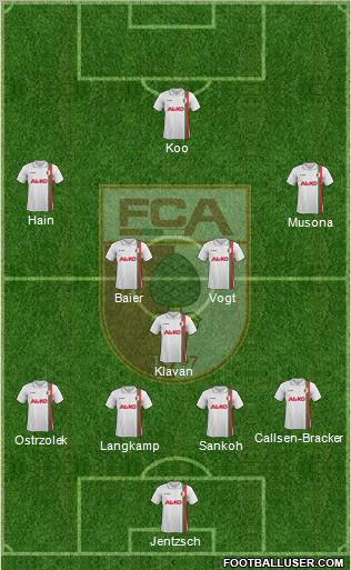 FC Augsburg Formation 2012