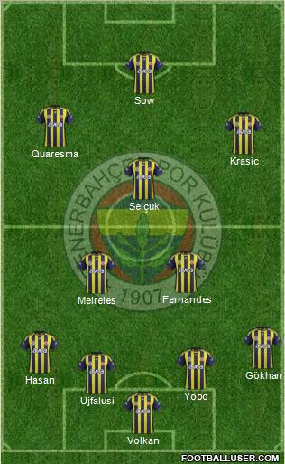 Fenerbahçe SK Formation 2012