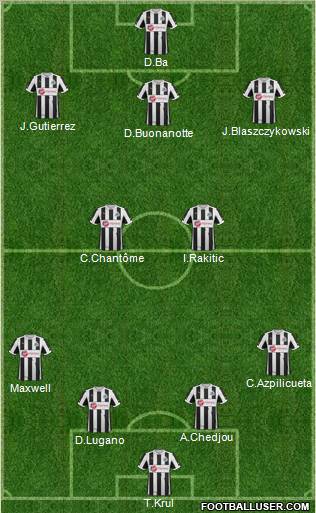 Newcastle United Formation 2012