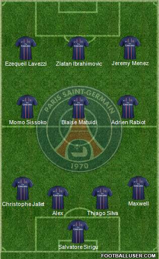 Paris Saint-Germain Formation 2012