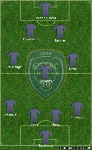 Esperance Sportive Troyes Aube Champagne football formation