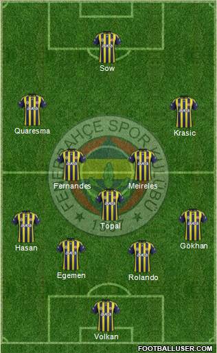 Fenerbahçe SK Formation 2012