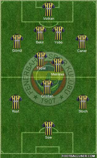 Fenerbahçe SK Formation 2012