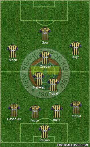 Fenerbahçe SK Formation 2012