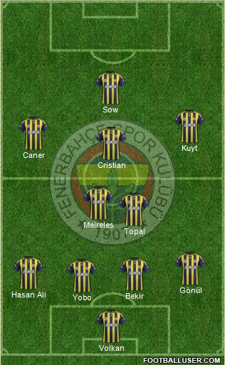 Fenerbahçe SK Formation 2012