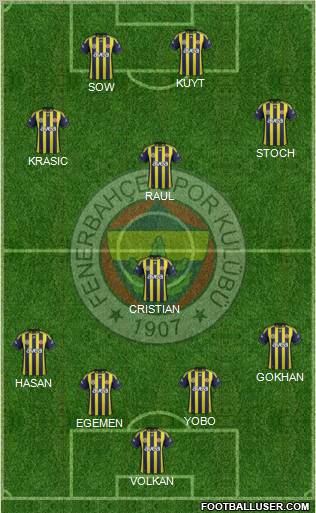 Fenerbahçe SK Formation 2012
