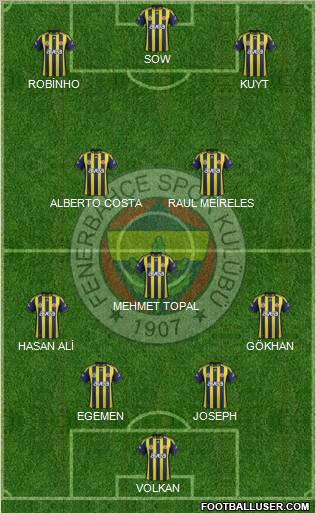 Fenerbahçe SK Formation 2012