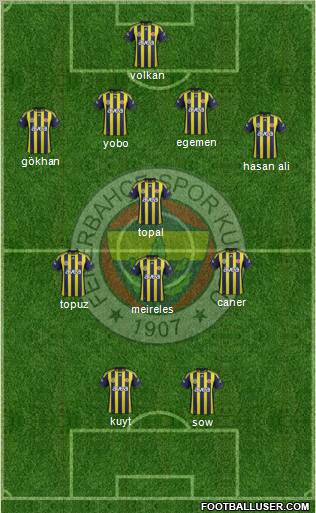 Fenerbahçe SK Formation 2012