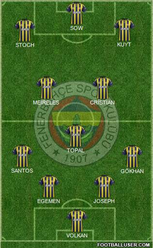 Fenerbahçe SK Formation 2012