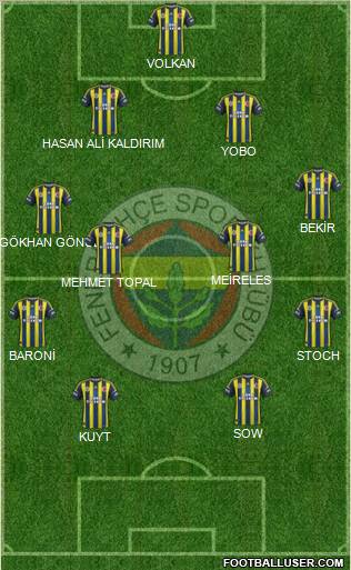 Fenerbahçe SK Formation 2012