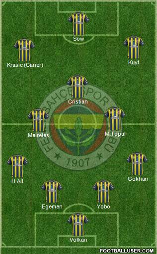 Fenerbahçe SK Formation 2012