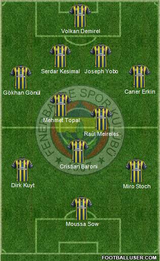 Fenerbahçe SK Formation 2012